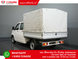Volkswagen Transporter Open cargo box 2.0 TDI L2 DC Doppia Cabina 6 Pers./ 216x194/ BASSO chilometraggio/ Open cargo box/ Pick-up/ Huif/ Cruise/ Airco