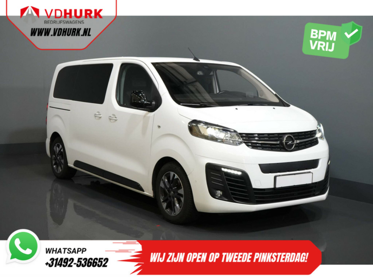 Opel Zafira-e Life Tourer Passenger 75 kWh 330km WLTP (DEMO) € 42,887 incl. VAT Pano/ Elek.Sliding doors/ Massage seats/ Leather/ Xenon/ Stand heater/ Head Up/ Class