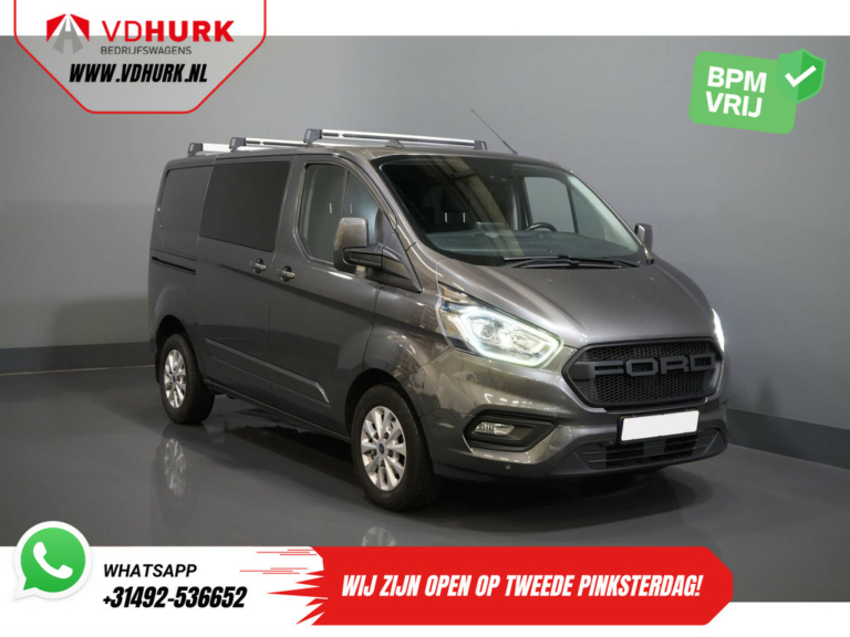 Ford Transit Custom Van 2.0 TDCI 130 hp Aut DC Double Cab Limited 2x Sliding door/ CarPlay/ Seatverw./ Cruise/ LMV/ Navi/ Cruise/ PDC