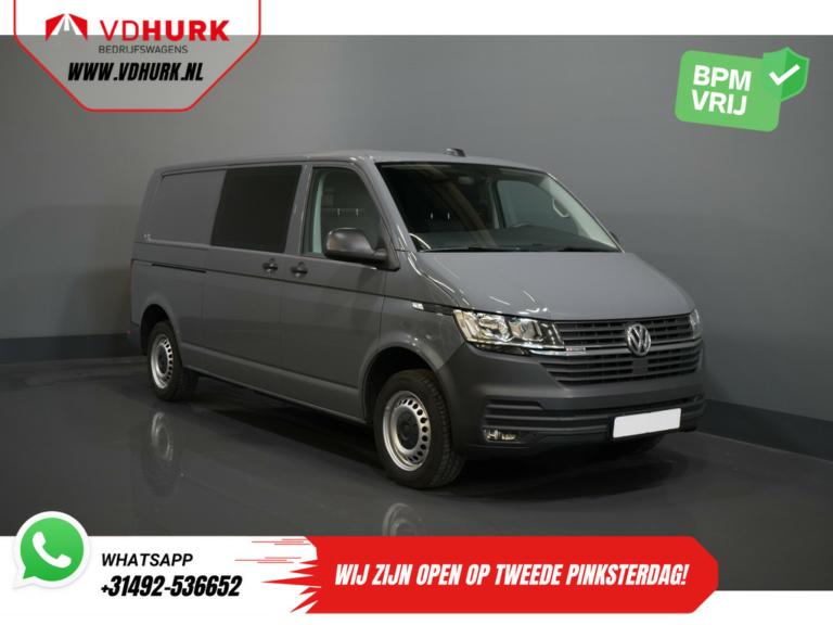 Volkswagen Transporter Bestelbus T6.1 2.0 TDI 150 Pk DSG Aut. L2 BPM VRIJ! DC Dubbel Cabine 4Motion/ Carplay/ Camera/ PDC/ Cruise/ Airco