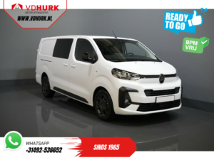 Citroën Jumpy Bestelbus 2.0 HDI 180 pk Aut. DC Dubbel Cabine BPM VRIJ! 2x Schuifdeur/ Virtual Cockpit/ Navi/ Carplay/ Camera/ PDC/ Cruise/ Trekhaak/ Air