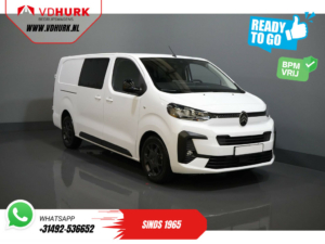 Citroën Jumpy Bestelbus 2.0 HDI 180 pk Aut. DC Dubbel Cabine BPM VRIJ! 2x Schuifdeur/ Virtual Cockpit/ Navi/ Carplay/ Camera/ PDC/ Cruise/ Trekhaak/ Air