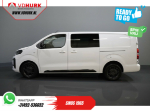 Citroën Jumpy Bestelbus 2.0 HDI 180 pk Aut. DC Dubbel Cabine BPM VRIJ! 2x Schuifdeur/ Virtual Cockpit/ Navi/ Carplay/ Camera/ PDC/ Cruise/ Trekhaak/ Air