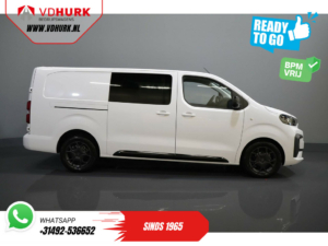 Citroën Jumpy Bestelbus 2.0 HDI 180 pk Aut. DC Dubbel Cabine BPM VRIJ! 2x Schuifdeur/ Virtual Cockpit/ Navi/ Carplay/ Camera/ PDC/ Cruise/ Trekhaak/ Air
