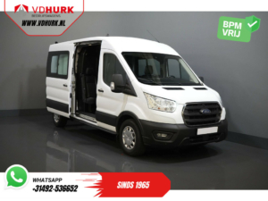 Ford Transit Bestelbus 2.0 TDCI 130 pk L3H2 DC Dubbel Cabine 7 Pers./ Riem V.V./ Adapt. Cruise/ CarPlay/ PDC/ Navi/ Camera/ Airco/ Trekhaak