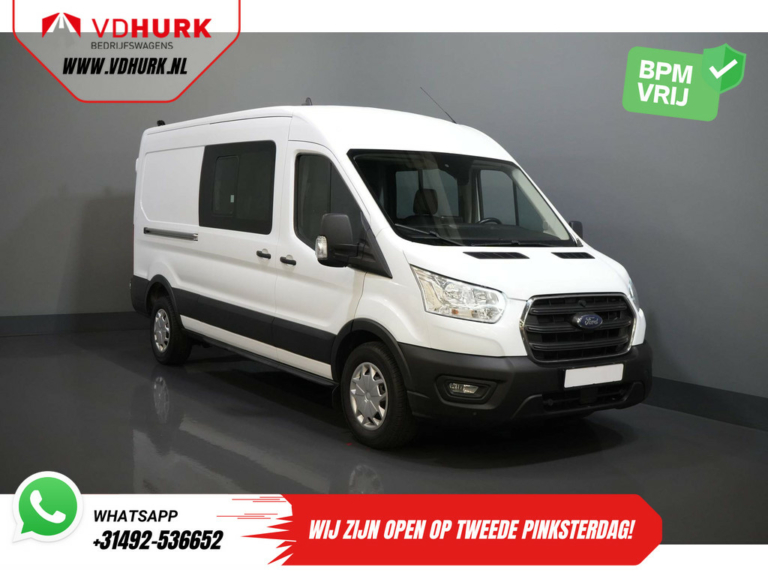 Ford Transit Van 2.0 TDCI 130 к.с. L3H2 DC Double Cab 7 чол. / Ремінь безпеки / Адапт. Круїз/ CarPlay/ PDC/ Navi/ Камера/ Airco/ Фаркоп