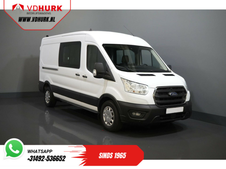 Ford Transit Van 2.0 TDCI 130 KM L3H2 DC Podwójna kabina 7 osób / Pasy bezpieczeństwa / Adapt. Cruise/ CarPlay/ PDC/ Navi/ Kamera/ Airco/ Hak holowniczy