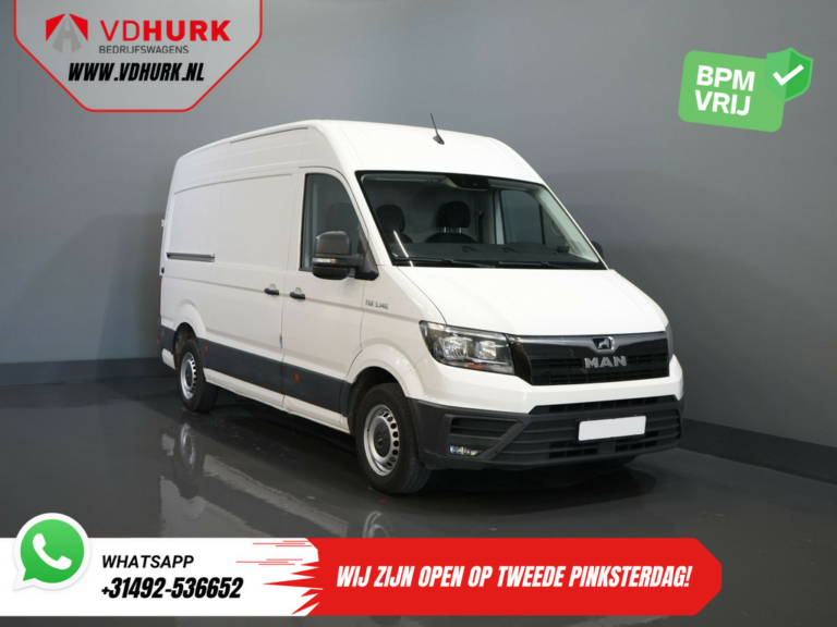 MAN TGE Bestelbus 3.140 140 pk 2.0 TDI DSG Aut. L3H3 BPM VRIJ! 270Gr.Deuren/ Gev.Stoel/ Navi/ Carplay/ Camera/ Cruise/ Trekhaak/ Airco