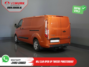 Ford Transit Custom Bestelbus 300 2.0 TDCI 130 pk Aut. L2 Limited BPM VRIJ! Bi-Xenon/ 2x Schuifdeur/ Standkachel/ Stoelverw./ Carplay/ Camera/ PDC/ LMV/ Cruis