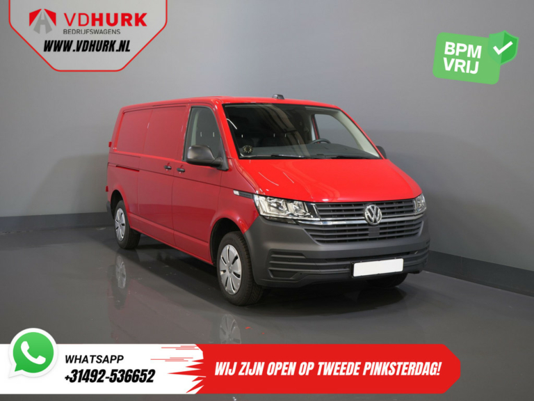 Volkswagen Transporter Bestelbus 2.0 TDI L2 BPM VRIJ! Standkachel/ Stoelverw./ Carplay/ Cruise/ PDC/ Trekhaak