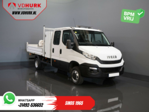Iveco Daily Kipper 35C14D 2.3 140 pk Aut. ZF DC Dubbel Cabine 6Pers./ Kipper/ Pick Up/ Open Laadbak/ 3.5t Trekverm./ Dubbel Lucht/ Gev.Stoel/ Clima