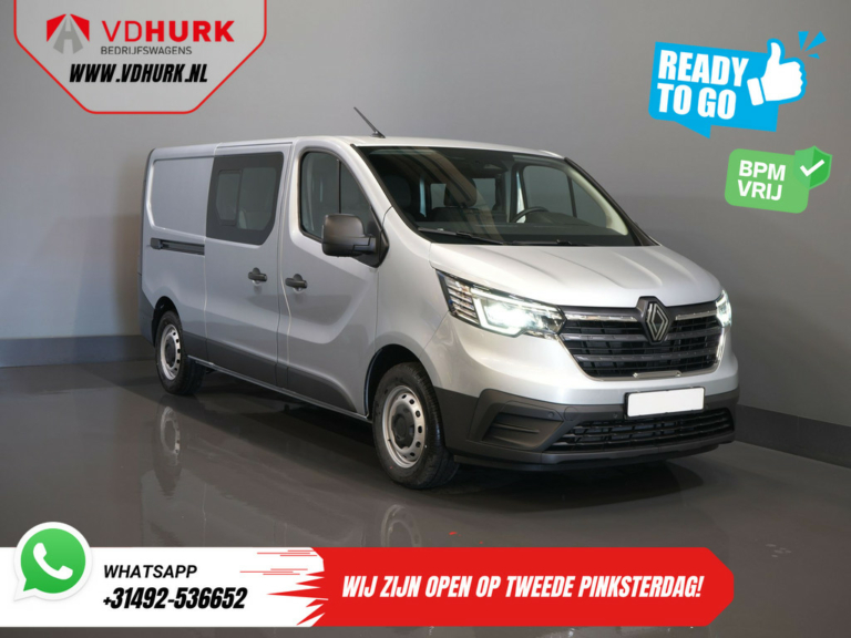 Renault Trafic Van 2.0 dCi 130 к.с. L2 BPM БЕЗКОШТОВНО! DC Double Cab LED/ 2x зсувні двері/ Navi/ Carplay/ Камера/ PDC/ Cruise