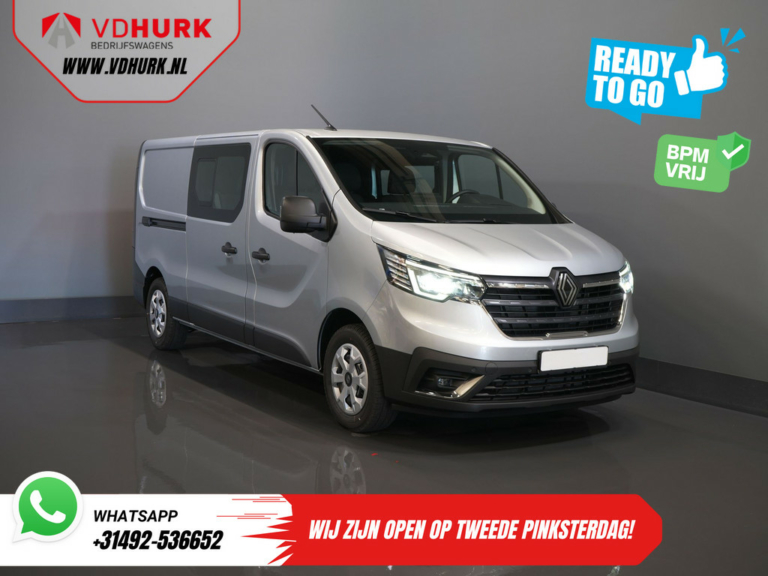 Renault Trafic Van 2.0 dCi 130 KM L2 BPM GRATIS! DC Double Cab LED/ 2x drzwi przesuwne/ Navi/ Carplay/ Kamera/ PDC/ Tempomat