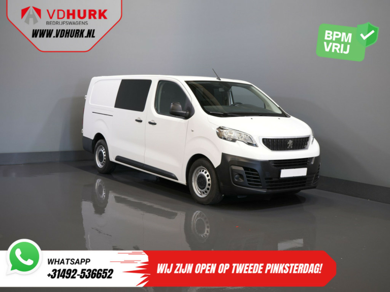 Peugeot Expert Bestelbus 2.0 HDI 125 pk L3 Dubbel Cabine BPM VRIJ! DC NL Auto/ 6 Pers./ Cruise/ PDC