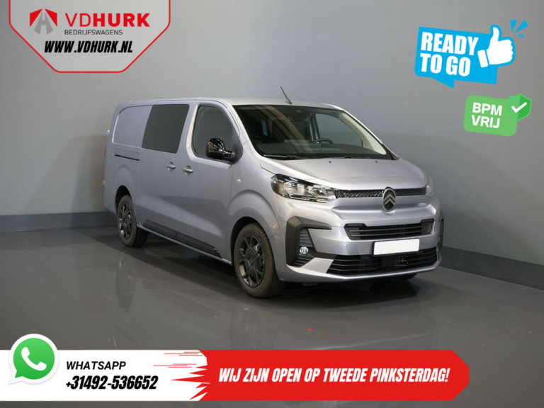 Citroën Jumpy Van 2.0 HDI 180 hp Aut. L3 DC Double Cab BPM FREE! 6 Pers./ 2x Sliding door/ Carplay/ Navi/ Camera/ Cruise/ Airco