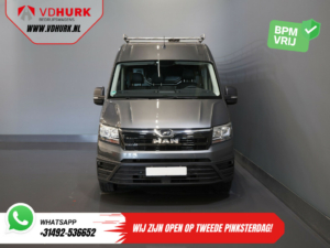 MAN TGE Bestelbus 35 2.0 180 pk DSG Aut. L3H3 BPM VRIJ! Inrichting/ Imperiaal + Ladder/ Tachograaf/ Navi/ Gev.stoel/ CarPlay/ Camera/ PDC/ Cruise/