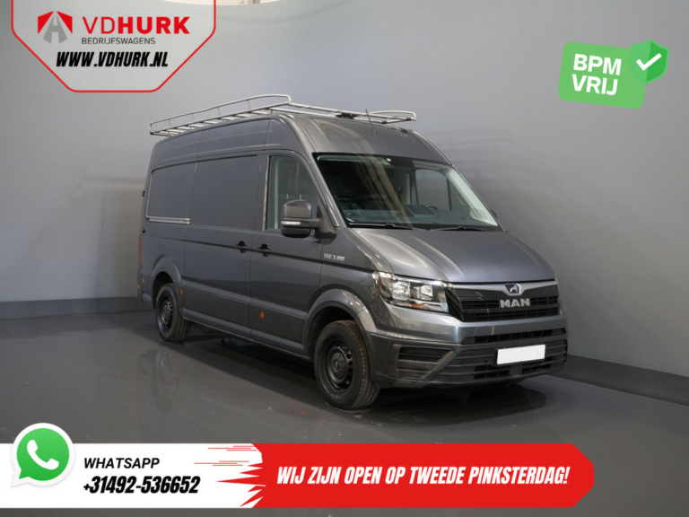 MAN TGE Van 35 2.0 180 hp DSG Aut. L3H3 BPM FREE! Dachgepäckträger+Leiter/ Carplay/ Gev.stoel/ Innenraum/ Kamera/ PDC/ Cruise/ Abschlepphaken/ Airco