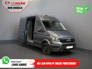 MAN TGE Bestelbus 35 2.0 180 pk DSG Aut. L3H3 BPM VRIJ! Imperiaal+Ladder/ Carplay/ Gev.stoel/ Inrichting/ Camera/ PDC/ Cruise/ Trekhaak/ Airco