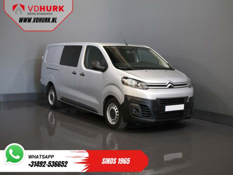 Citroën Jumpy Bestelbus 2.0 HDI 125 pk BPM VRIJ! DC Dubbel Cabine Climate/ Carplay/ Cruise/ Navi/ Trekhaak/ PDC
