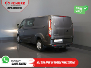 Ford Transit Custom Bestelbus 320 2.0 TDCI 130 pk Aut. L2 Trend BPM VRIJ! Dubbel Cabine DC Carplay/ Stoelverw./ PDC/ Cruise/ Trekhaak/ Airco