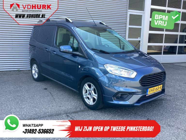 Ford Transit Courier Bestelbus 1.0 EcoBoost BENZINE BPM VRIJ! Dealer Onderhouden/ NL Auto/ Carplay/ Climate/ Cruise/ Stoelverw./ Trekhaak/ LMV