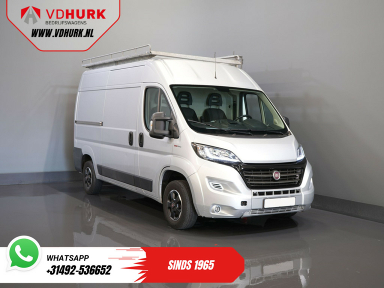 Fiat Ducato Bestelbus 2.3 MJ 120 pk L2H2 BPM VRIJ! Glasresteel/ Glastransporter/ Glaswagen/ Navi/ Climate/ Camera/ 2.5t Trekverm/ Imperiaal