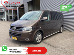 Volkswagen Transporter Bestelbus 2.0 TDI DSG Aut. 140 pk L2 DC Dubbel Cabine EXPORT ONLY NL Auto/ APK 04-2026/ Riem V.V./ Leder/ Cruise/ Camera/ Navi/ Sidebars/ 