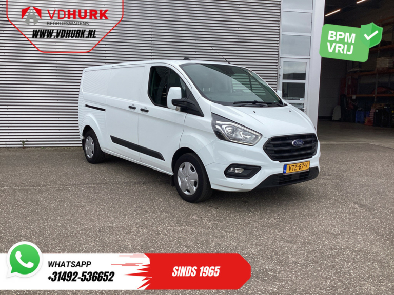 Ford Transit Custom Bestelbus 320 2.0 TDCI 130 pk L2 Trend BPM VRIJ! 2.8t Trekverm./ Stoelverw./ Carplay/ Camera/ PDC/ Cruise/ Trekhaak