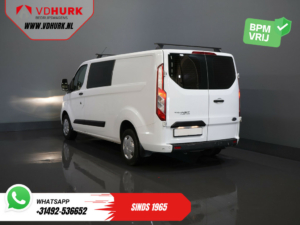 Ford Transit Custom Bestelbus 2.0 TDCI L2 Trend DC Dubbel Cabine BPM VRIJ! Stoelverw./ Carplay/ 2.7t Trekverm./ Navi/ PDC/ Cruise