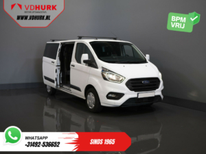 Ford Transit Custom Bestelbus 2.0 TDCI L2 Trend DC Dubbel Cabine BPM VRIJ! Stoelverw./ Carplay/ 2.7t Trekverm./ Navi/ PDC/ Cruise