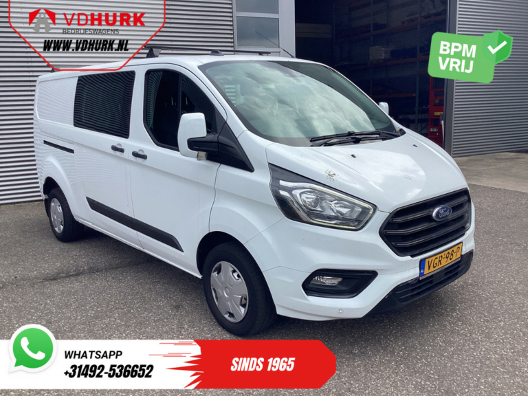 Ford Transit Custom Van 2.0 TDCI L2 Trend DC Doppelkabine BPM FREE! NL Auto/ Sitzheizung/ Carplay/ 2.7t Anhängevorrichtung/ Navi/ PDC/ Cruise