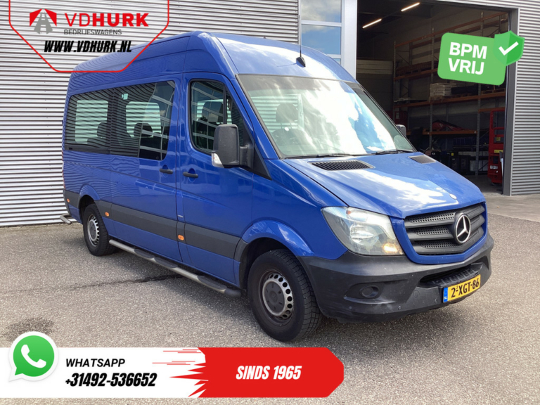Mercedes-Benz Sprinter Personenvervoer 213 2.2 CDI Aut. L2H2 9 Persoons EXPORT Incl. BTW&BPM €13.915,- Airco/ PDC/ Sidebars/ Rearbar
