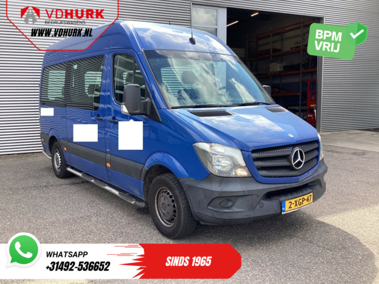 Mercedes-Benz Sprinter Personenvervoer 213 2.2 CDI Aut. L2H2 €14.460,- Incl. BTW (BPM VRIJ) EXPORT Combi/ 9 Persoons/ Kombi/ 9P/ APK 7-'26/ Airco/ PDC