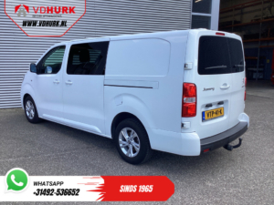 Citroën Jumpy Bestelbus 2.0 HDI 125 pk L3 Dubbel Cabine EXPORT 6 Pers./ 2xSchuifdeur/ Riem.VV/ Betimmerd/ LMV/ PDC/ Cruise/ Trekhaak/ Airco