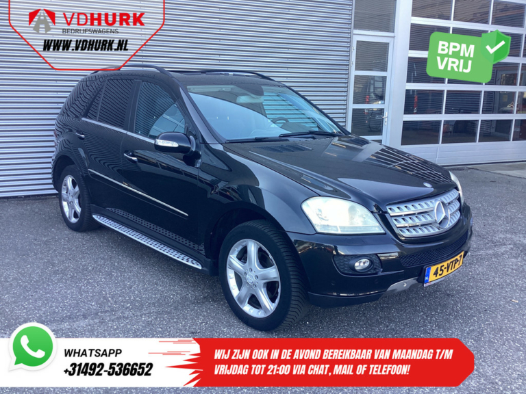 Mercedes-Benz M-Klasse Terreinwagen 320 CDI 4-MATIC 225 pk Aut. Grijs/ 3.5t Trekhaak/ Luchtvering/ Climate/ Pano/ Bi-Xenon/ H&K/ Stoelverw./ Camera/ PDC/ Cruise