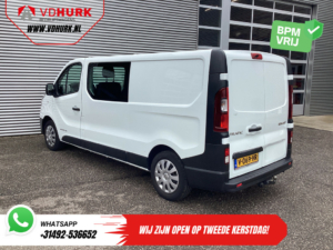 Renault Trafic Bestelbus 1.6 dCi 125 pk E6 L2 DC Dubbel Cabine BPM VRIJ NL Auto/ Camera/ Cruise/ Navi/ Airco/ Trekhaak