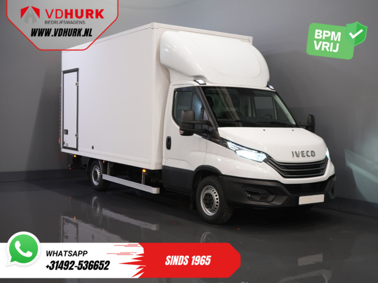Iveco Daily Bakwagen 35S18HV 3.0 Aut. ZF BPM GRATUIT! Hayon box truck/ Ușă laterală/ LED/ Spoiler/ Gev.Stoel/ Adapt.Cruise/ Navi/ Carplay/ Clima/ 440x210