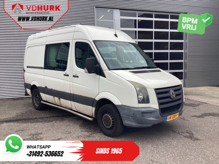 Volkswagen Crafter Van 50 2.5 TDI Aut. L2H2 DC Podwójna kabina EXPORT 5 cyl/ 3.5t Zdolność holownicza/ Airco/ 6 Pers./ 270Gr.Drzwi/ Hak holowniczy