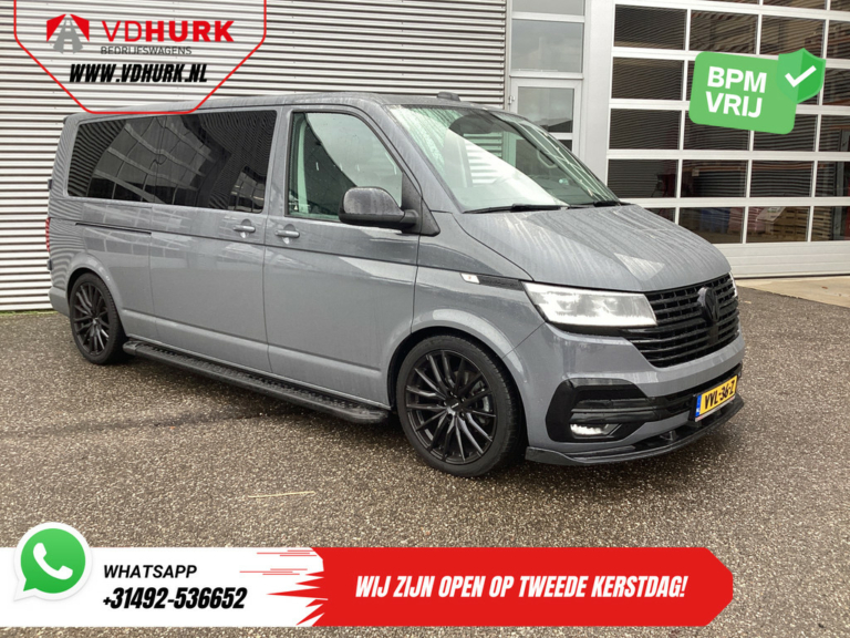 Volkswagen Transporter Bestelbus T6.1 2.0 TDI 150 pk DSG Aut. L2 DC Dubbel Cabine 6 Pers./ LED/ Leder/ Bilstein/ Alpine/ 20'' LMV/ Glasslook/ Alarm III/ Carplay/