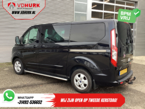 Ford Transit Custom Bestelbus 2.2 TDCI 155 pk Limited DC Dubbel Cabine 2xSchuifdeur/ Elek. Stoel/ Leder/ Stoelverw./ Sidebars/ Airco/ Navi/ Cruise/ Camera/ PD