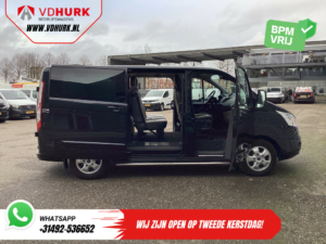 Ford Transit Custom Bestelbus 2.2 TDCI 155 pk Limited DC Dubbel Cabine 2xSchuifdeur/ Elek. Stoel/ Leder/ Stoelverw./ Sidebars/ Airco/ Navi/ Cruise/ Camera/ PD