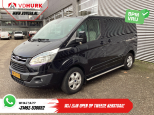 Ford Transit Custom Bestelbus 2.2 TDCI 155 pk Limited DC Dubbel Cabine 2xSchuifdeur/ Elek. Stoel/ Leder/ Stoelverw./ Sidebars/ Airco/ Navi/ Cruise/ Camera/ PD