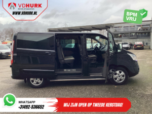Ford Transit Custom Bestelbus 2.2 TDCI 155 pk Limited DC Dubbel Cabine 2xSchuifdeur/ Elek. Stoel/ Leder/ Stoelverw./ Sidebars/ Airco/ Navi/ Cruise/ Camera/ PD