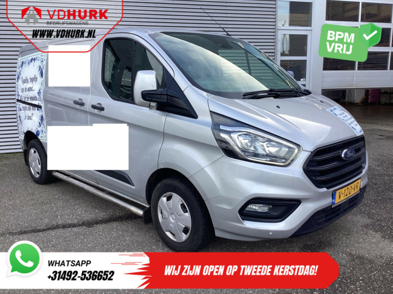 Ford Transit Custom Bestelbus 2.0 TDCI EXPORT NL Auto/ 3 Pers./ Airco/ Cruise/ Sidebars/ PDC/ Trekhaak