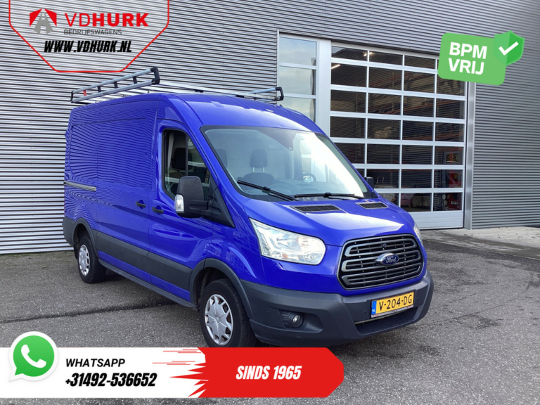 Ford Transit Van 2.0 TDCI 130 KM L2H2 Trend NL Auto/ 2xdrzwi przesuwne/ bagażnik dachowy + drabina/ wyposażenie/ tempomat/ kamera/ hak holowniczy/ PDC/ klimatyzacja