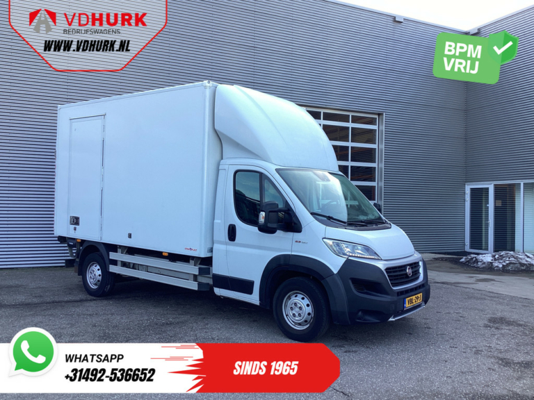 Fiat Ducato Bakwagen 2.3 MJ 150 hp Bakwagen 377x220x222 Laadklep/ Zijdeur/ Spoiler/ Tacho/ Gev.Stoel/ Camera/ Climate/ Cruise/ Navi