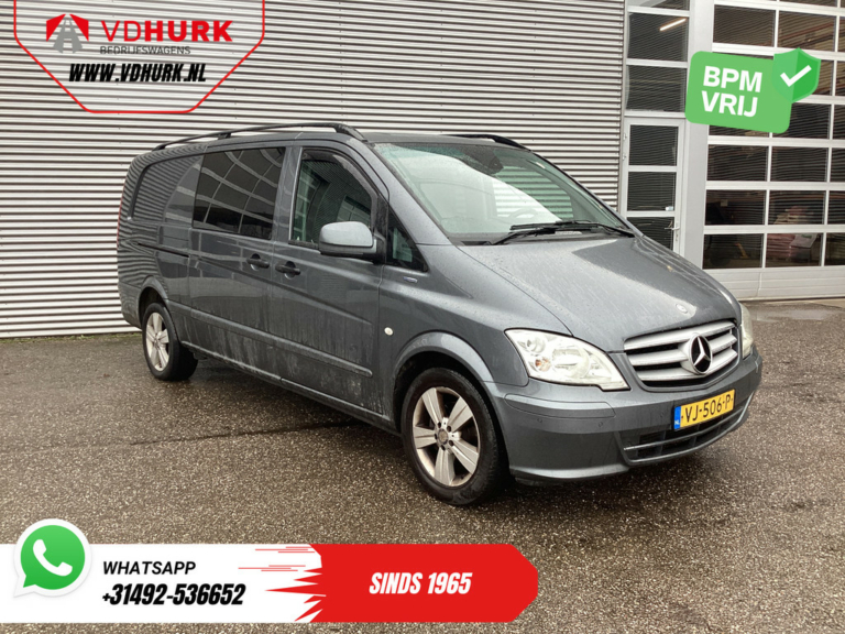 Mercedes-Benz Vito Bestelbus 113 CDI Aut. L3 XL DC Dubbel Cabine EXPORT Carplay/ Stoelverw./ Airco/ Camera/ Cruise/ PDC/ 17”LMV/ Trekhaak