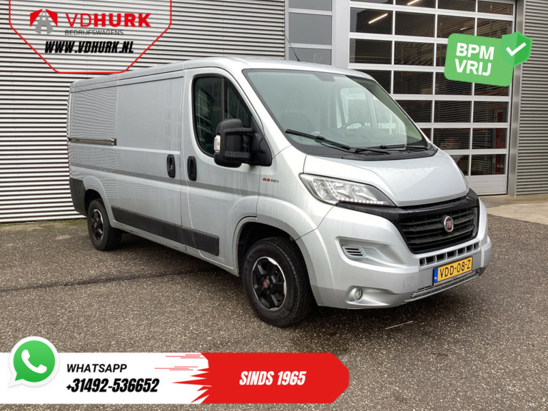 Fiat Ducato Bestelbus 2.3 MJ 130 pk L2 EXPORT DB-Riem V.V./ 2.5t Trekverm./ Climate/ 270Gr.Deuren/ Navi/ Camera/ Cruise/ 15”LMV/ DAB/ Trekhaak