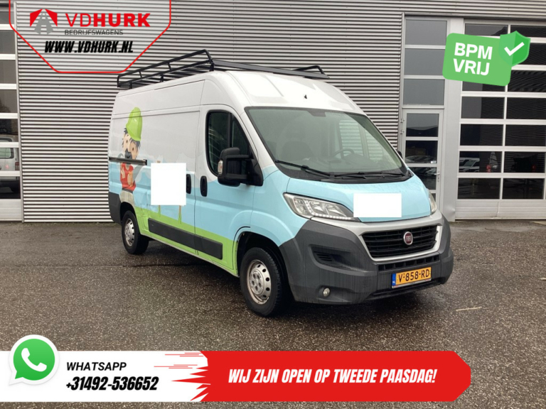 Fiat Ducato Bestelbus 2.3 MJ 130 pk L2H2 Imperiaal + Ladder/ Climate/ Navi/ DAB/ PDC/ Cruise/ Trekhaak