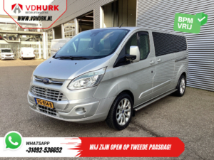 Ford Transit Custom Vans 2.2 TDCI 155 PS L2 DC Doppelkabine EXPORT 2x Schiebetür/ 2.4t Abschleppverm./ Sitzverw./ Leder/ Navi/ Kamera/ Cruise/ Seitenleisten/ 18”